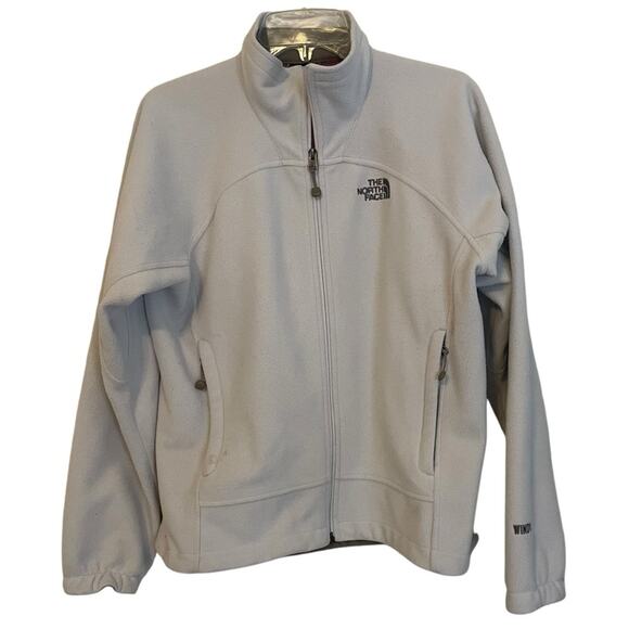 North Face Windwall Light Ivory Full Zip Fleece Mefium - Picture 1 of 9